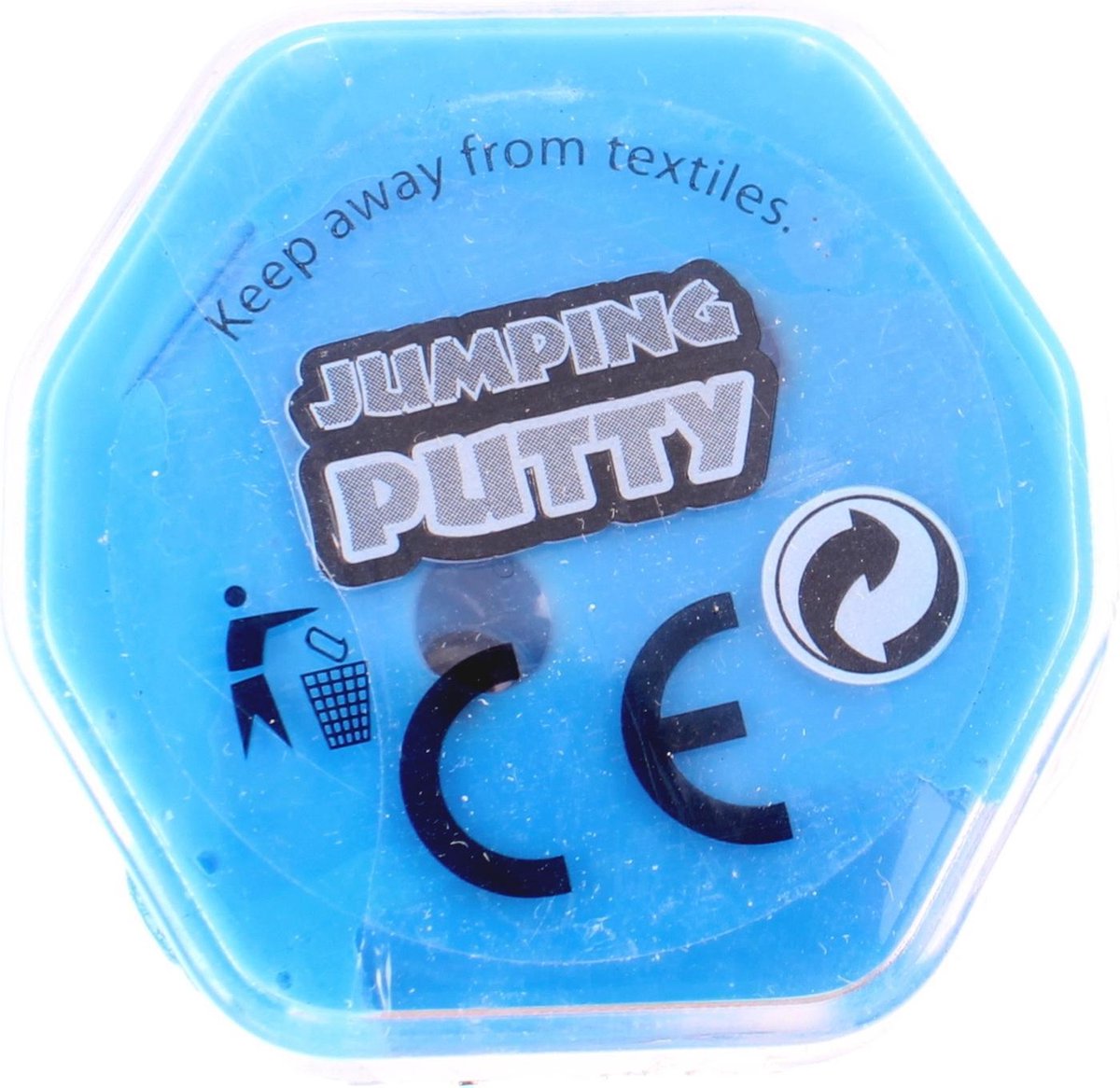 Johntoy Jumping Putty Met Oogjes Blauw 4.5 Cm