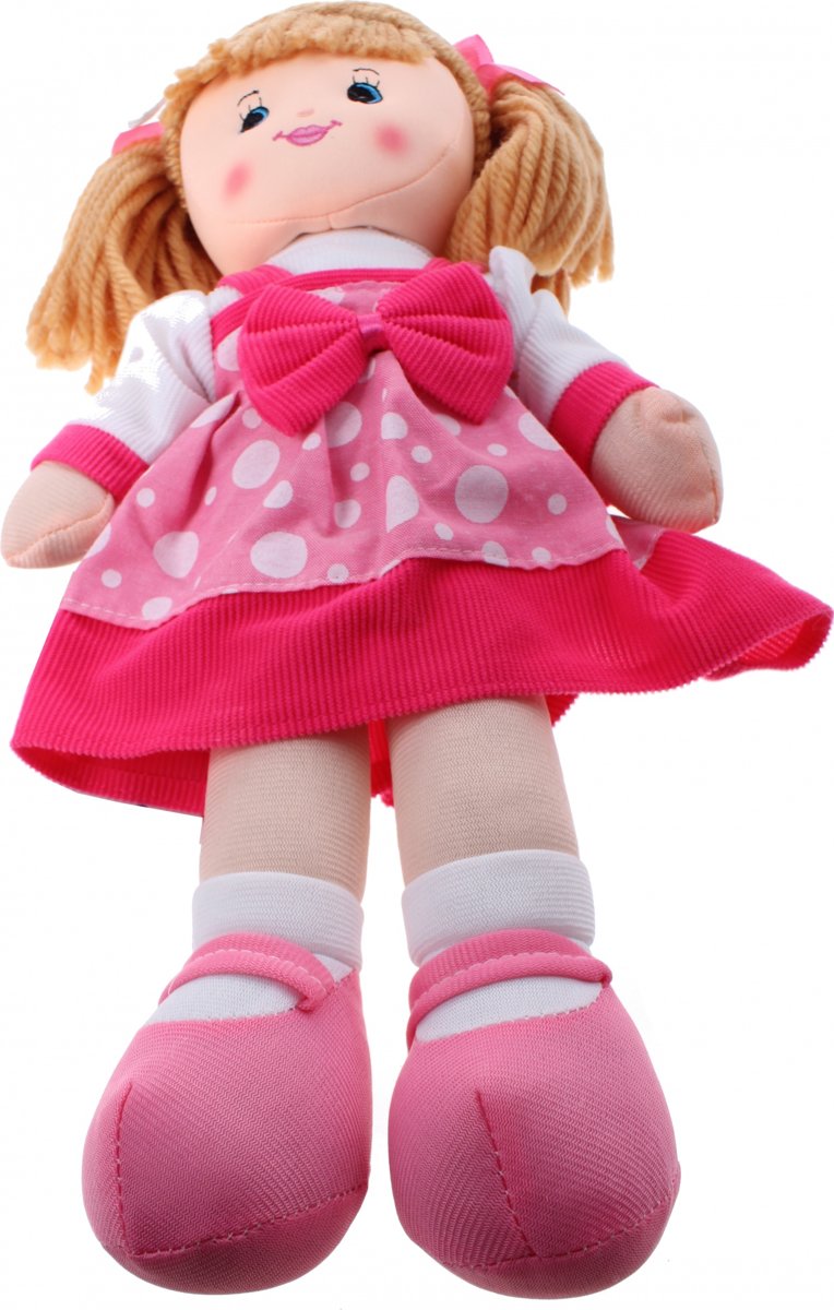 Johntoy Knuffelpop Baby Rose Meisje Roze 40cm