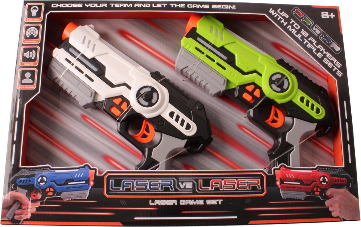 Johntoy Lasergame Geweren Set Junior Groen/wit 2-delig