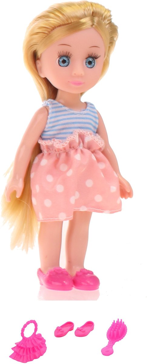 Johntoy Lily Dolls Met Accesoires 15cm 4-delig Blond Rok