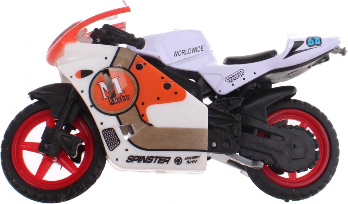 Johntoy Motor Super Bike Wit/oranje