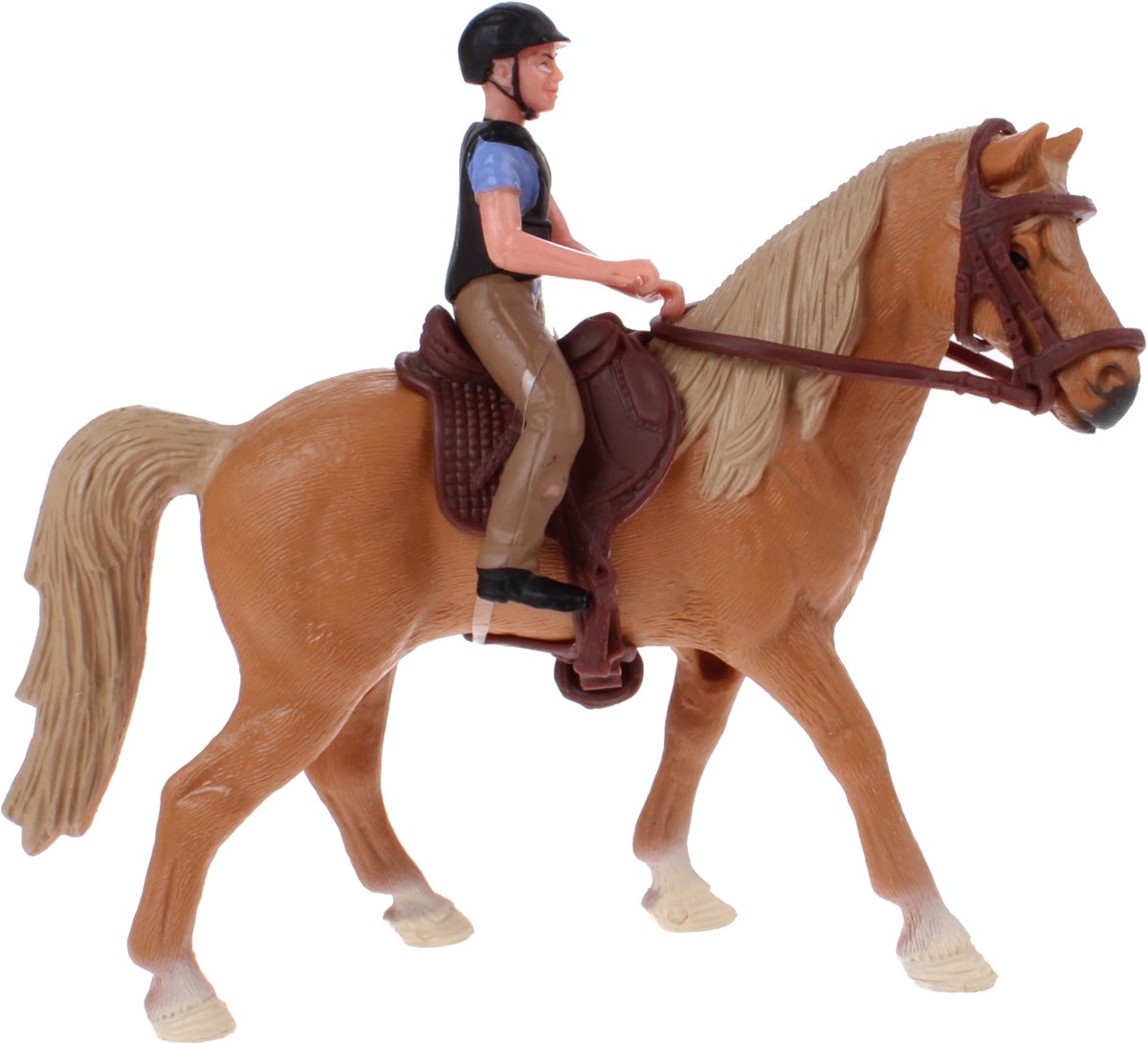 Johntoy Paardenspeelset Ruiter Met Paard Bruin 11 Cm