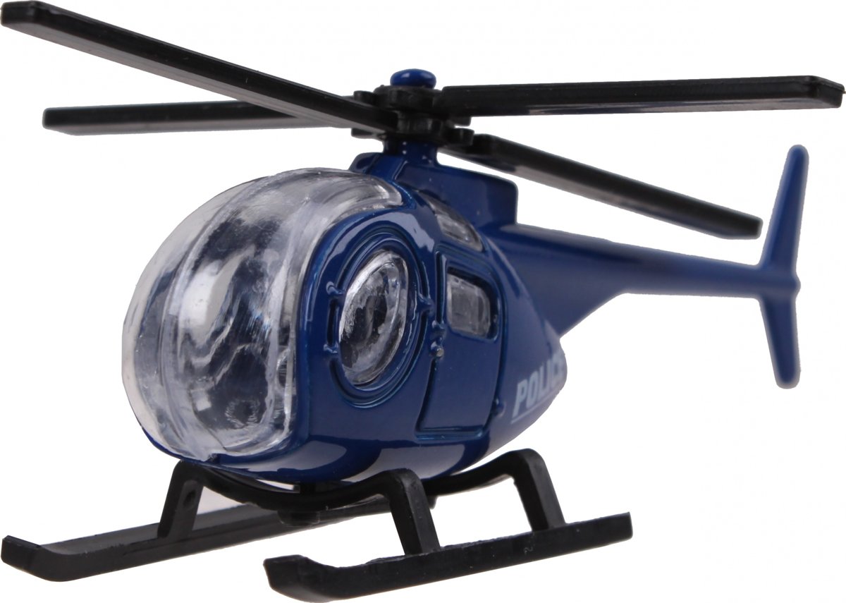 Johntoy Politiehelikopter 9 Cm Blauw