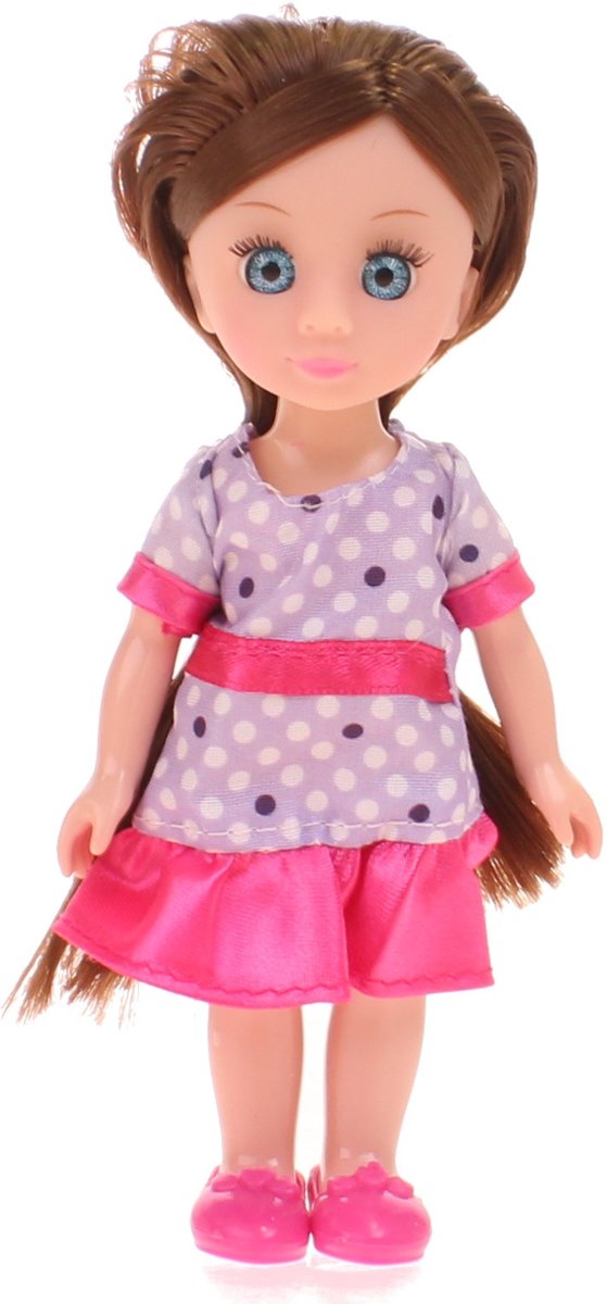 Johntoy Pop Lily Dolls 15cm Bruin Jurk