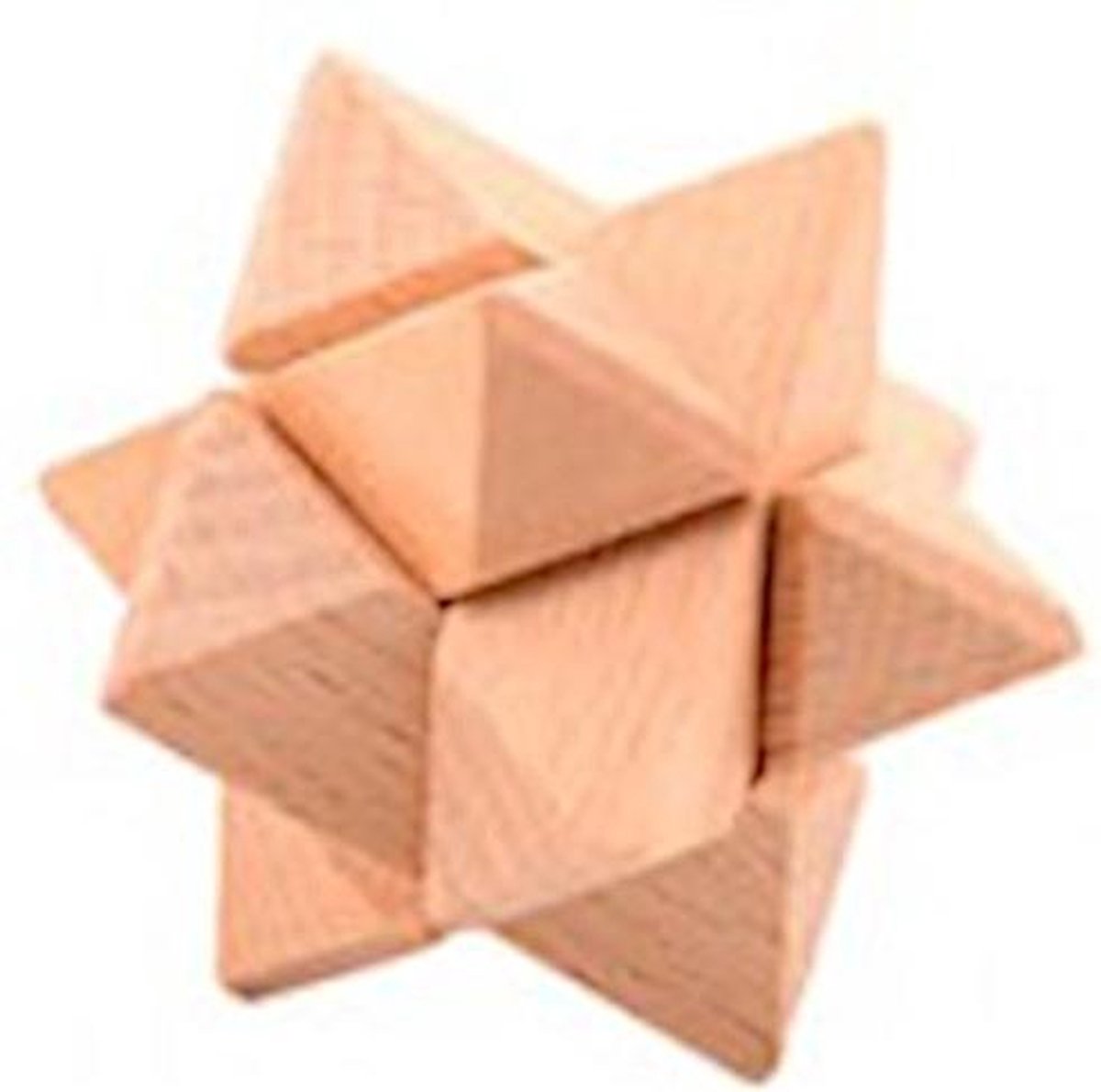 Johntoy Puzzel Hersenkraker 4,5 Cm Hout Blank (c)