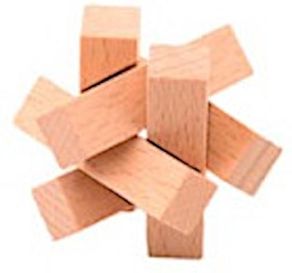 Johntoy Puzzel Hersenkraker 4,5 Cm Hout Blank (f)