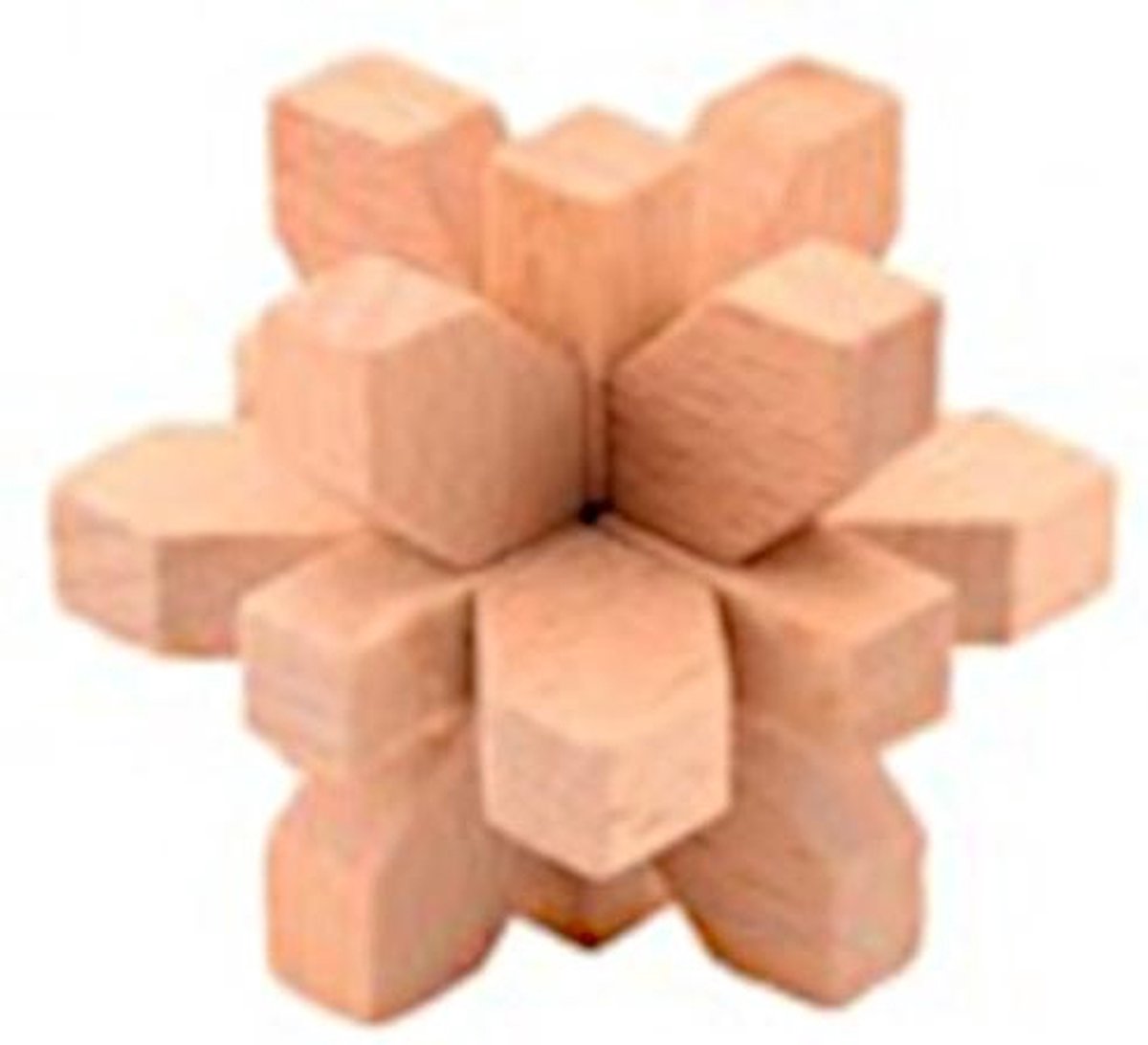 Johntoy Puzzel Hersenkraker 4,5 Cm Hout Blank (i)