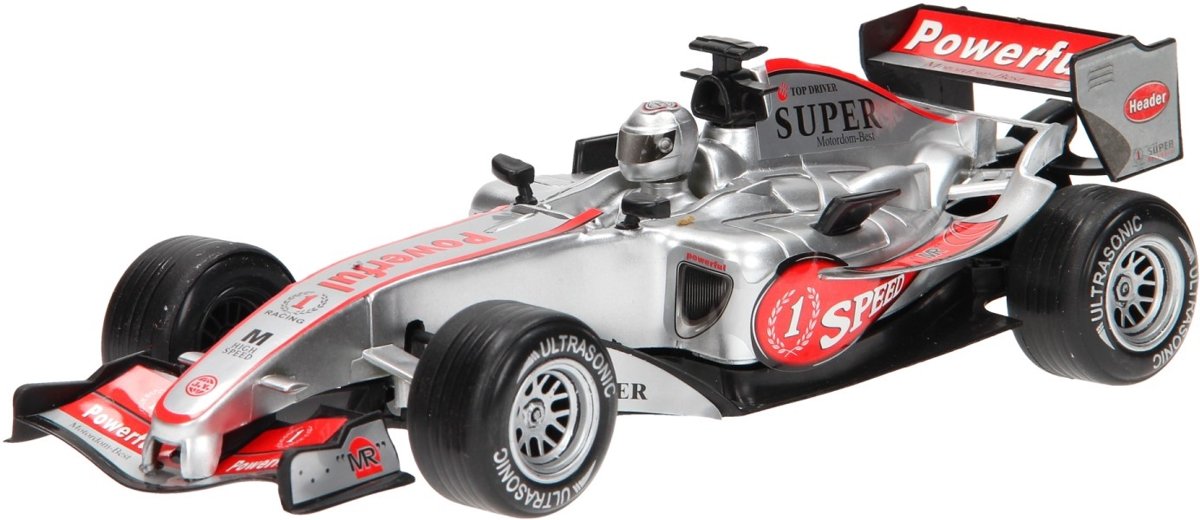 Johntoy Raceauto Super Max Zilver Licht En Geluid 28 Cm