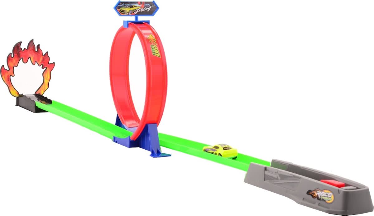 Johntoy Racebaan Race Masters Met Looping 105 Cm Lime