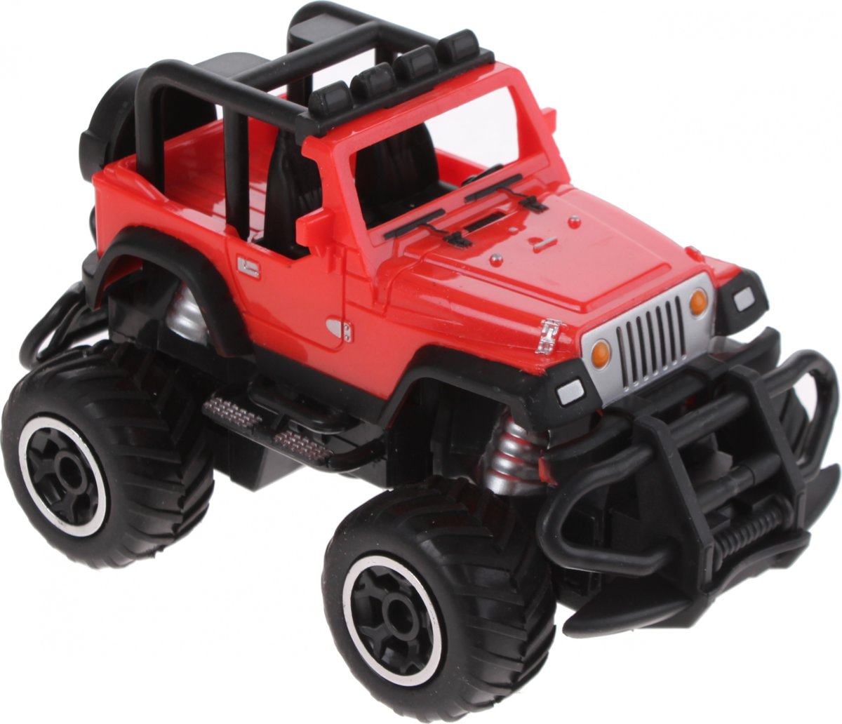 Johntoy Rc Jeep Met Afstandbediening Cabrio Schaal 1:43 Rood