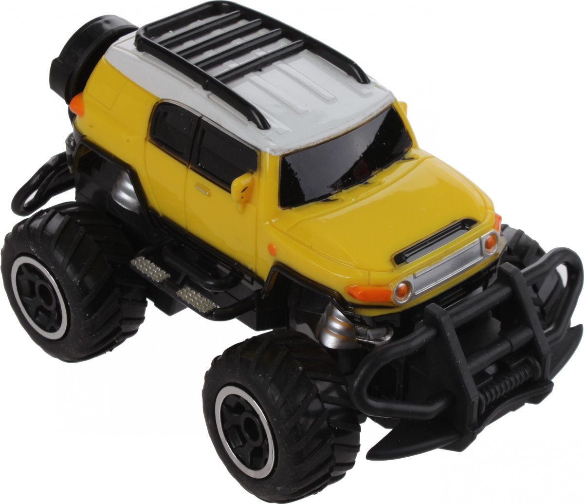 Johntoy Rc Jeep Met Afstandbediening Schaal 1:43 Geel