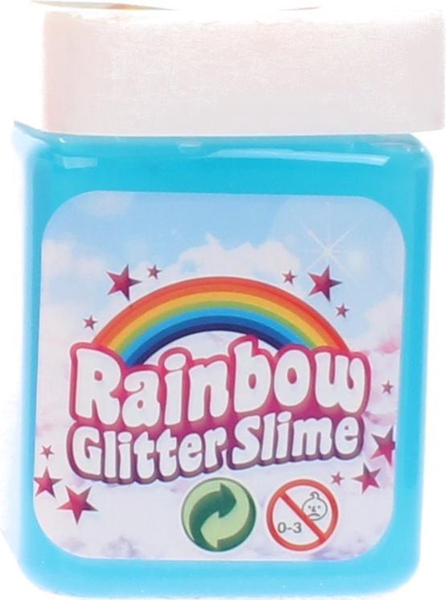 Johntoy Regenboogslijm Met Glitter 300 Gram Blauw