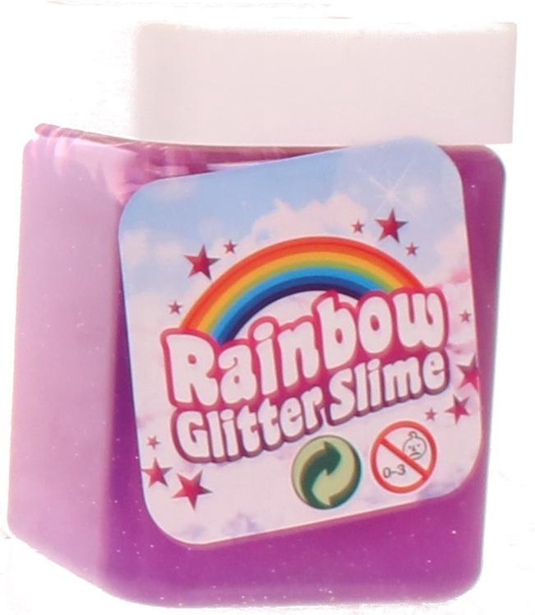 Johntoy Regenboogslijm Met Glitter 300 Gram Paars