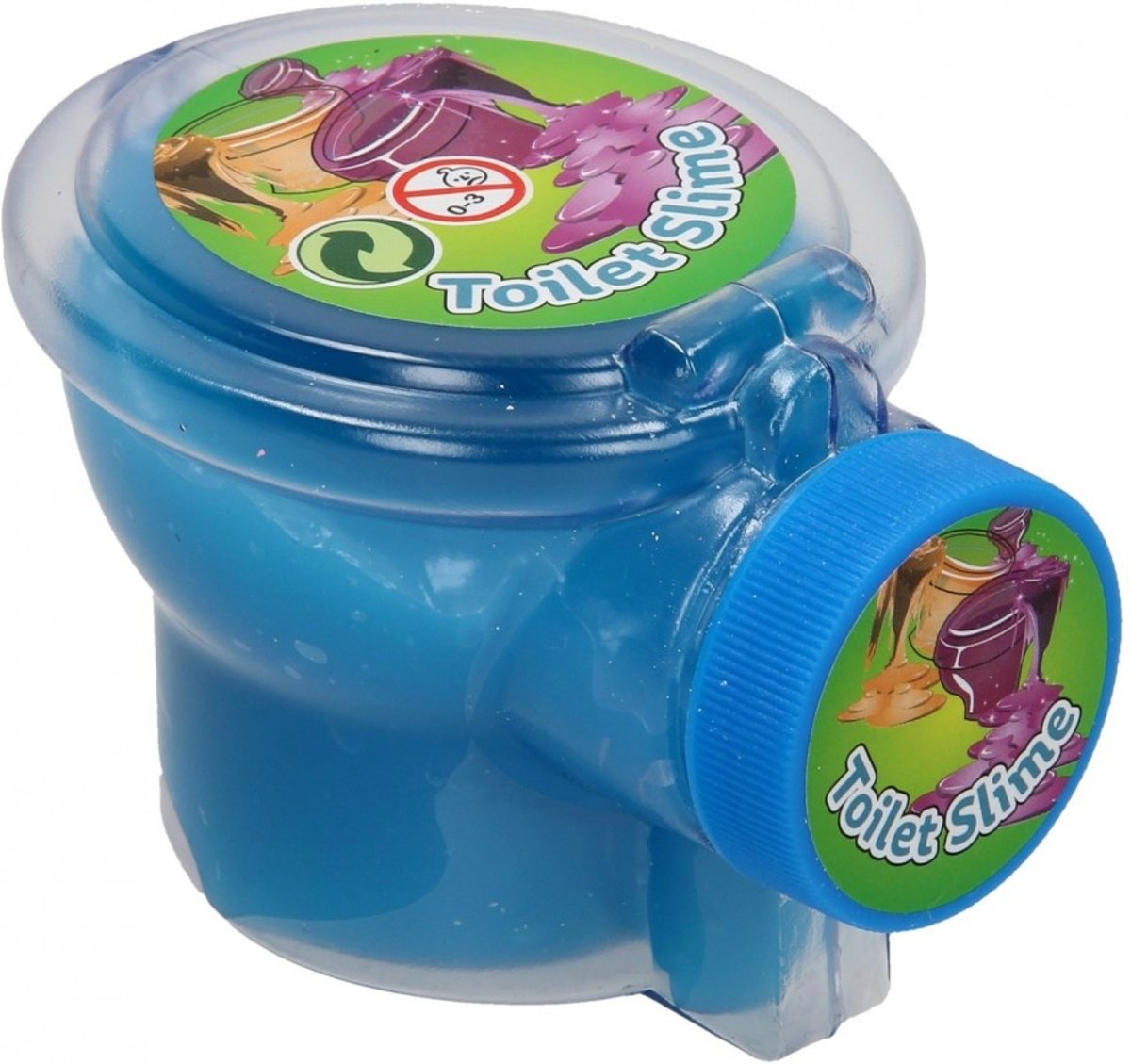 Johntoy Slijm In Toiletpot 9 Cm Blauw