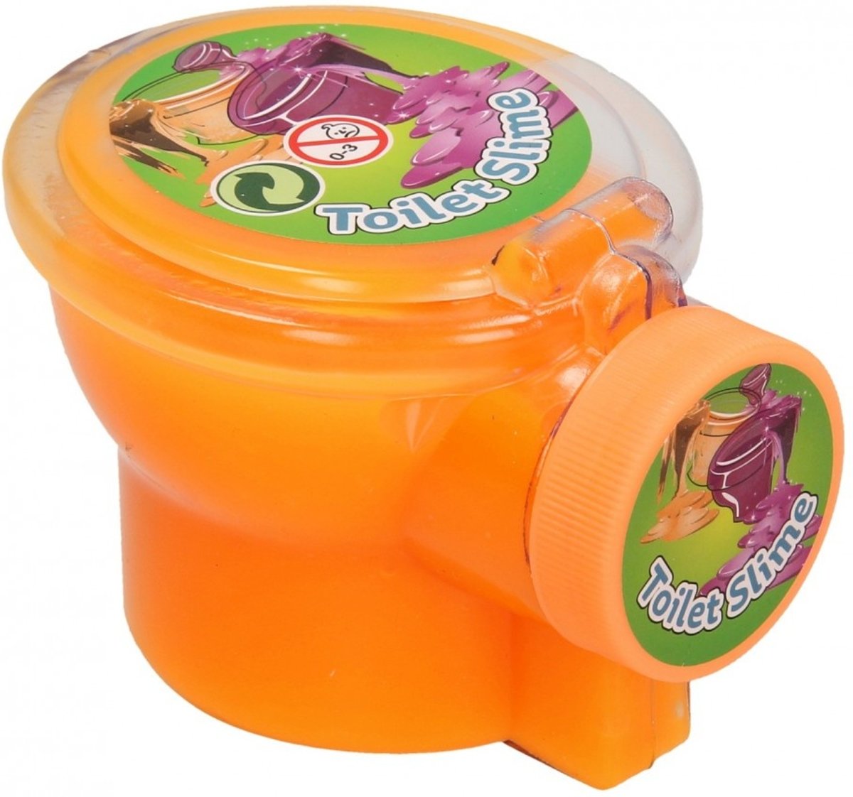 Johntoy Slijm In Toiletpot 9 Cm Oranje