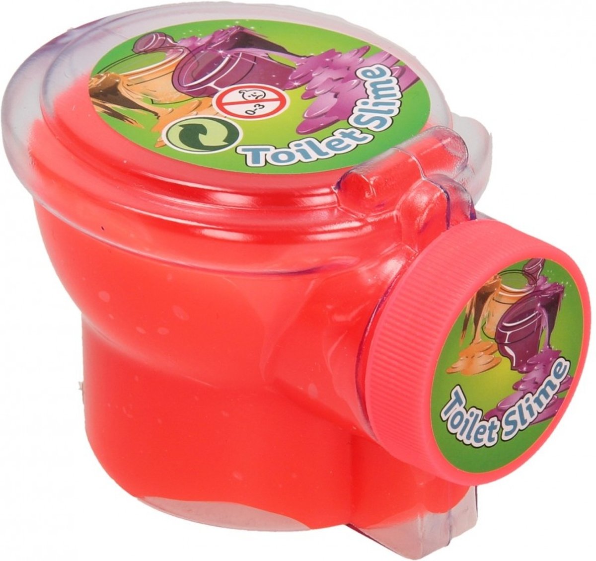 Johntoy Slijm In Toiletpot 9 Cm Rood