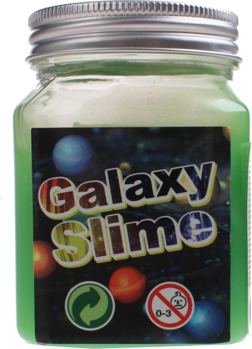 Johntoy Slijmpot Galaxy Groen 9 Cm