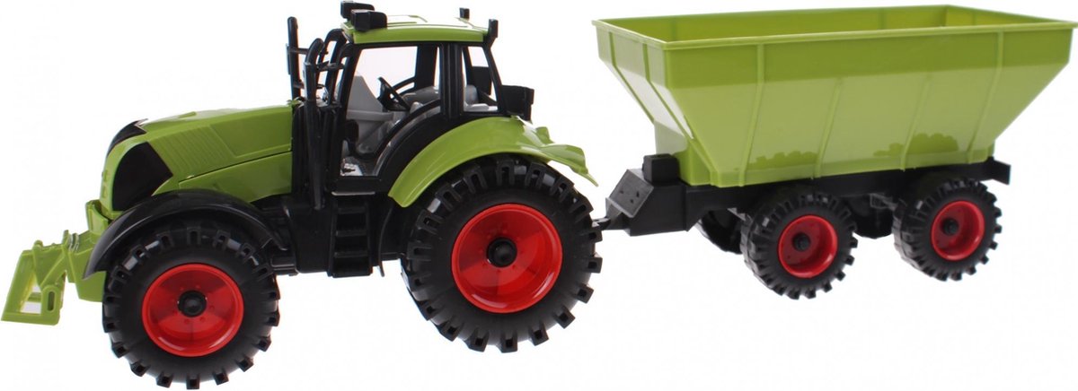 Johntoy Speelset Junior Farming Tractor Met Kar 43 Cm