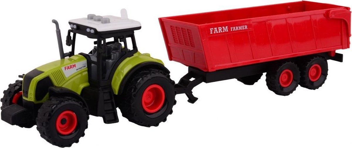 Johntoy Speelset Tractor Farming Junior 38,5 X 14,5 Cm Groen/rood