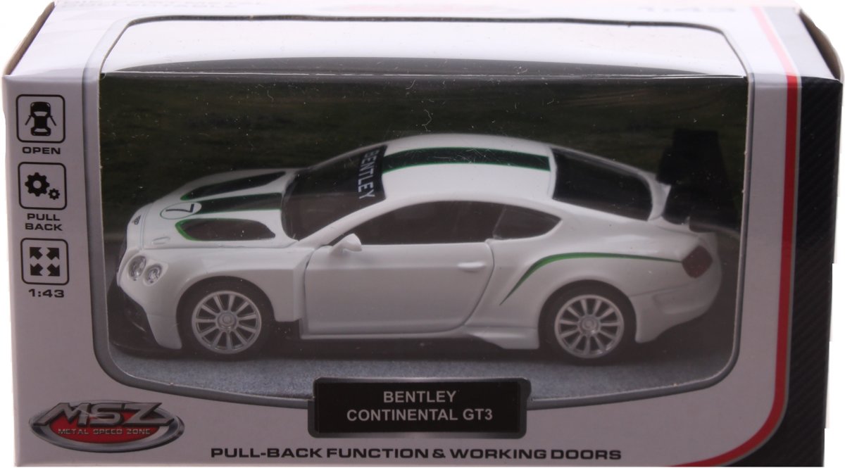 Johntoy Sportauto Schaalmodel 1:43 8 Cm Bentley Wit