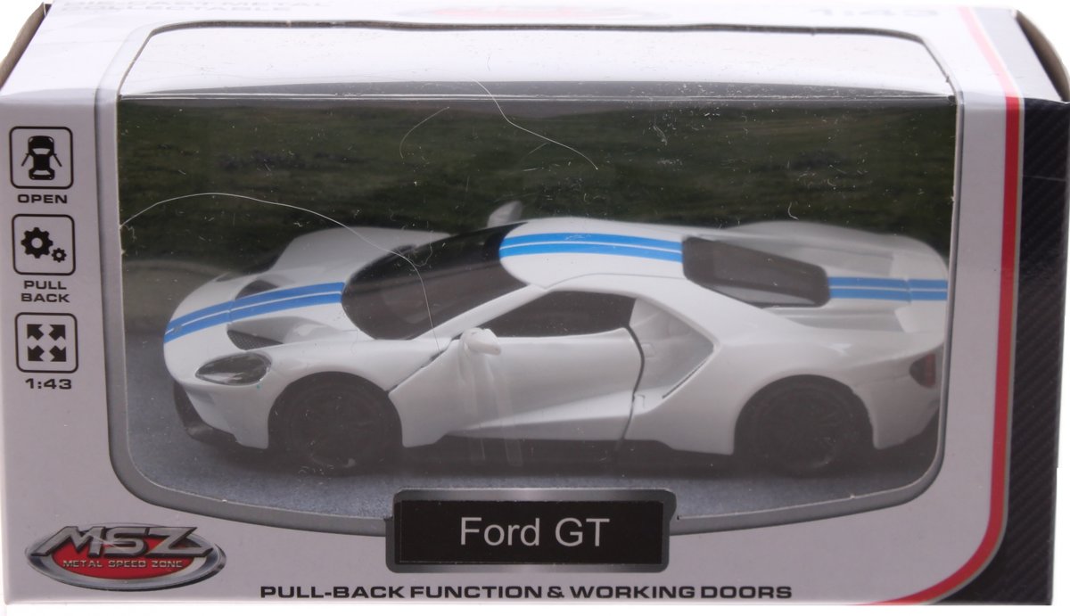 Johntoy Sportauto Schaalmodel 1:43 8 Cm Ford Gt Wit