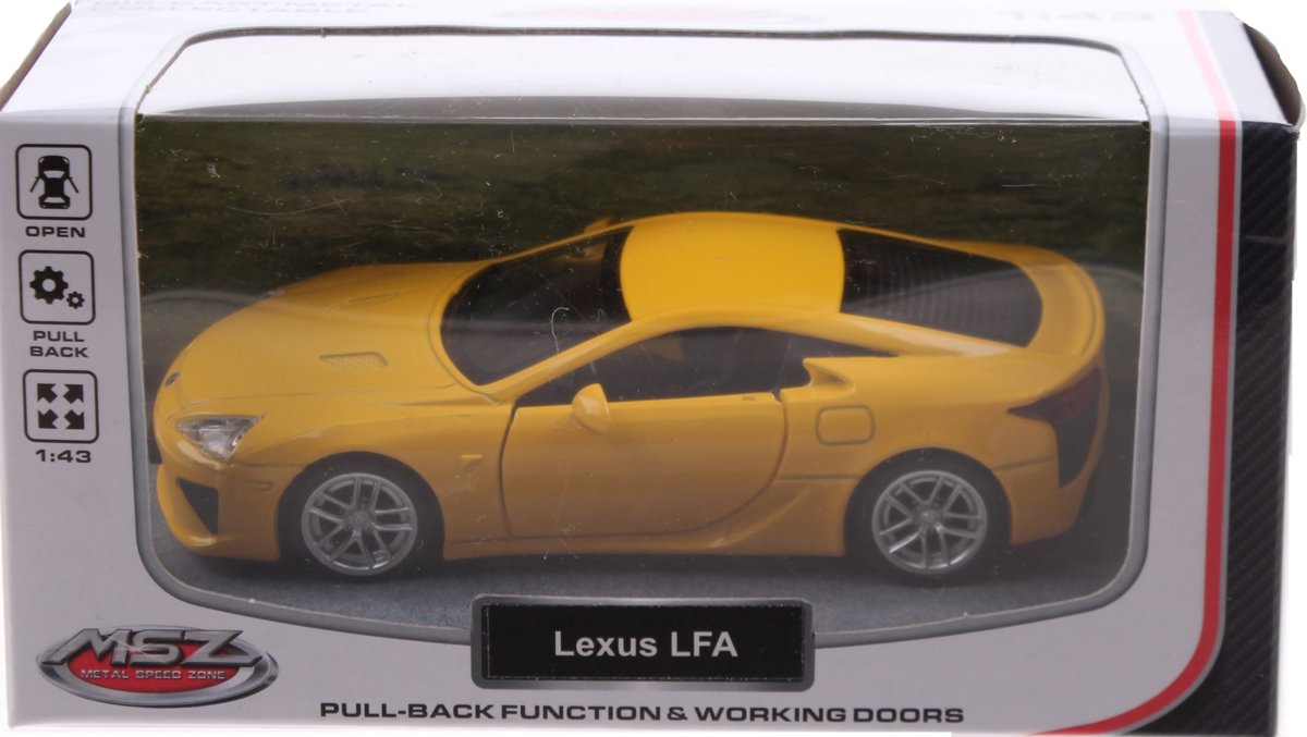 Johntoy Sportauto Schaalmodel 1:43 8 Cm Lexus Geel