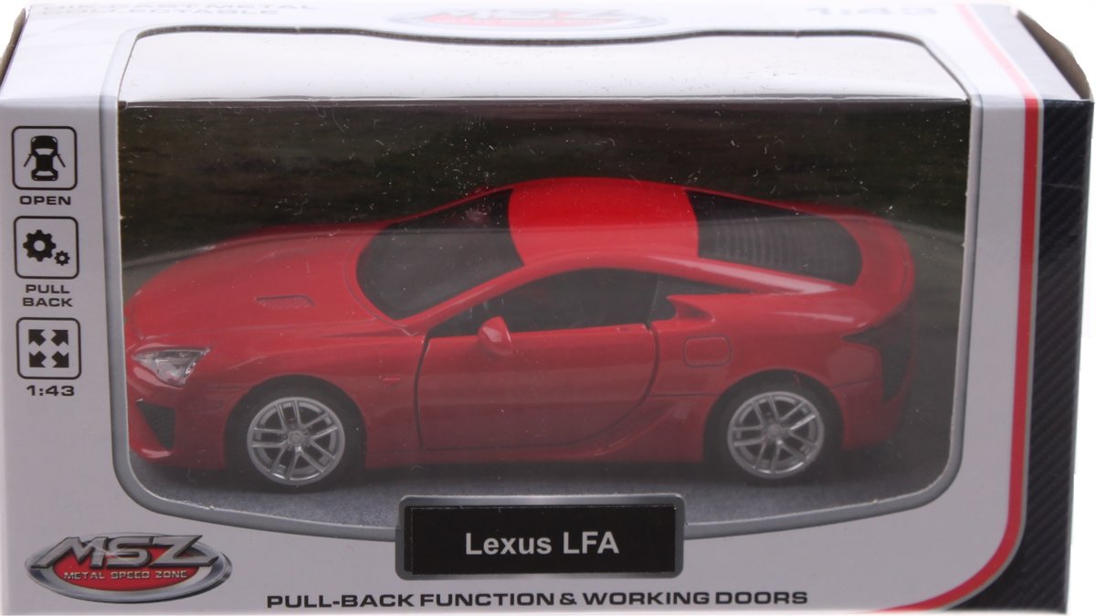 Johntoy Sportauto Schaalmodel 1:43 8 Cm Lexus Rood