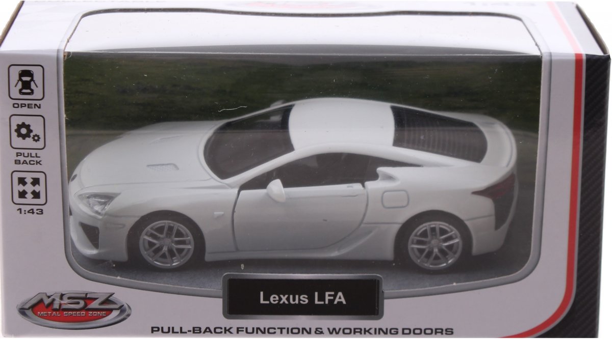 Johntoy Sportauto Schaalmodel 1:43 8 Cm Lexus Wit