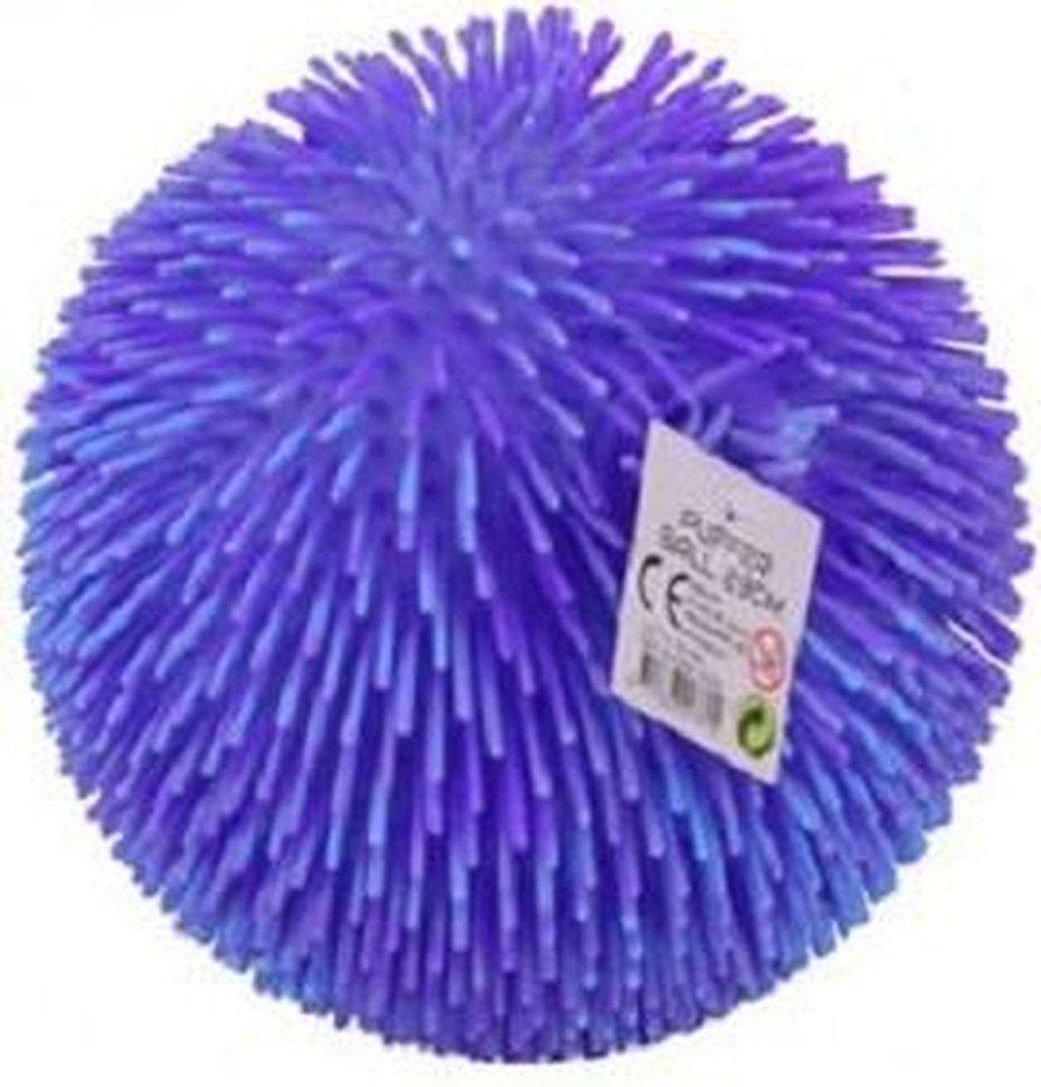 Johntoy Stressbal Fluffy Junior 23 Cm Rubber Blauw/paars