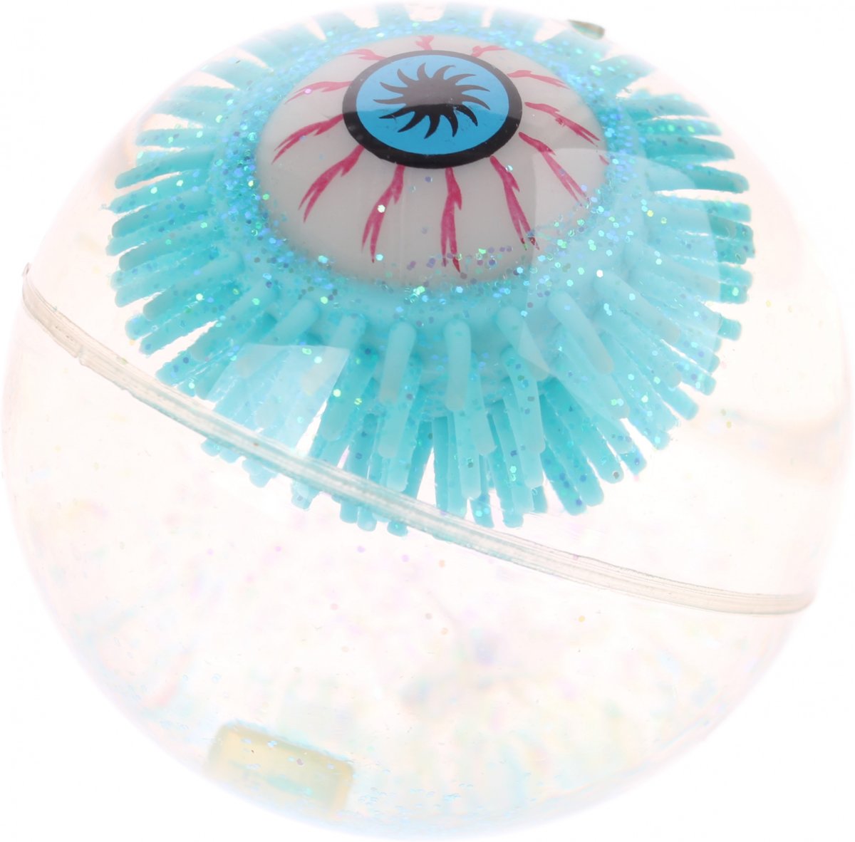 Johntoy Stuiterbal Met Lichtgevend Oog 7 Cm Blauw