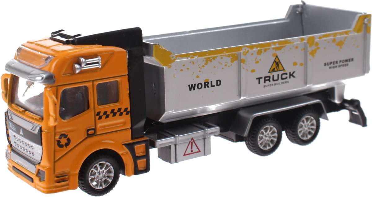 Johntoy Super Trucks Schaalmodel Die-cast Geel/zilver 19 Cm