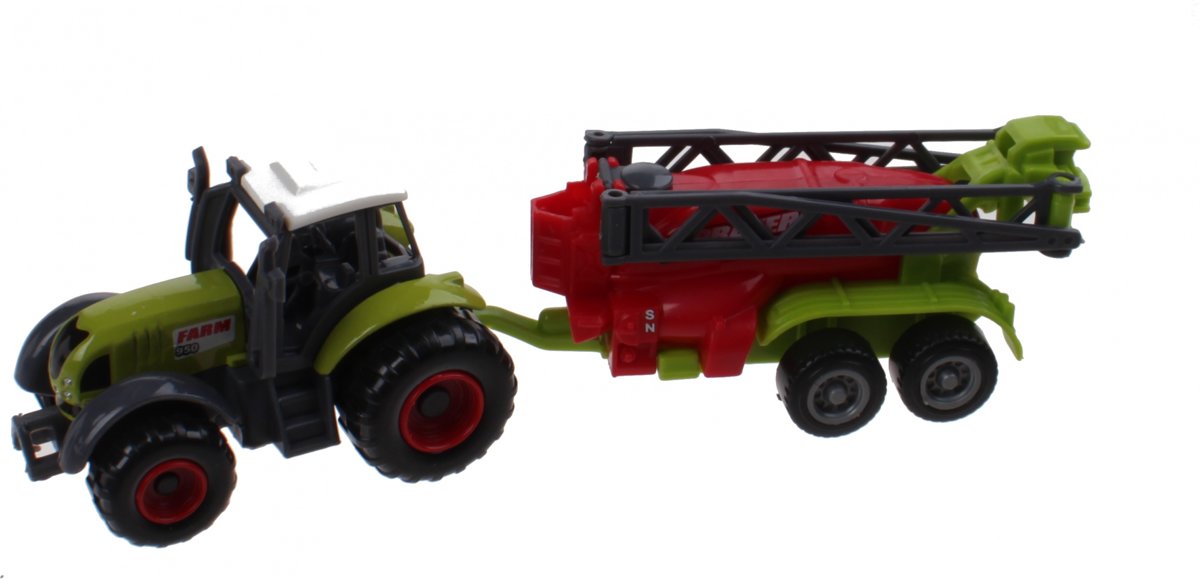 Johntoy Tractor Groen Die-cast 3-delig Farm Masters