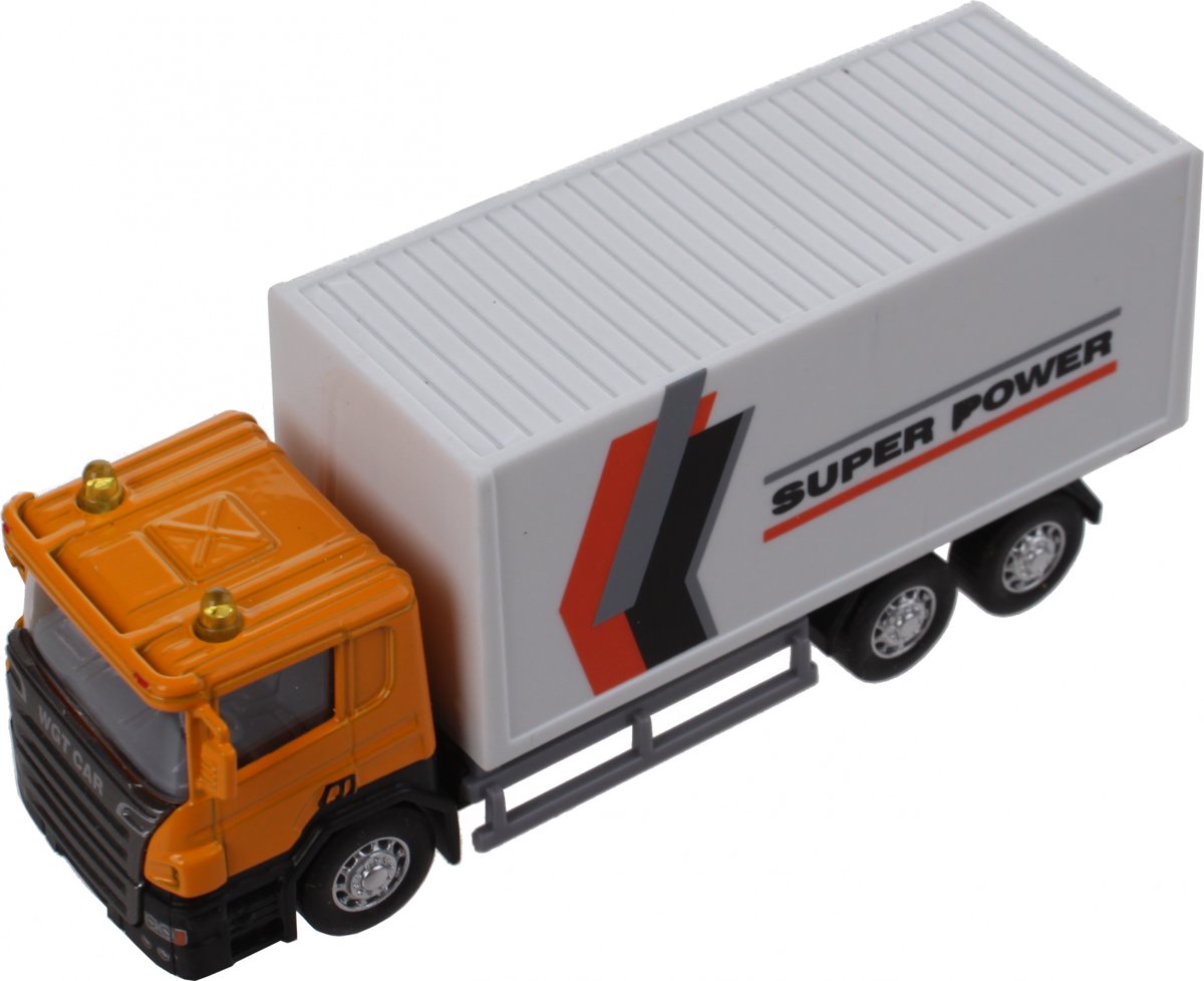 Johntoy Vrachtwagen Super Cars 1:64 Geel/wit 14 Cm