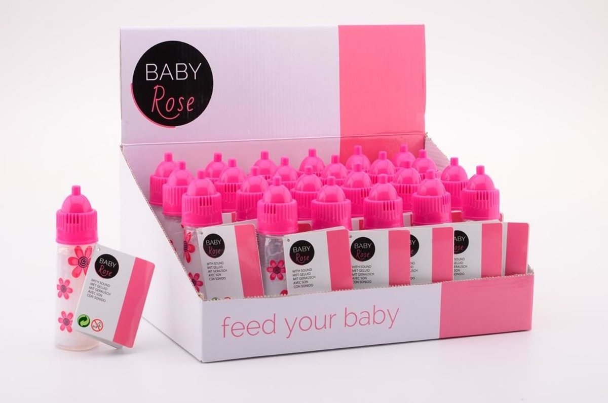 Johntoy Zuigfles Baby Rose Met Geluid fles