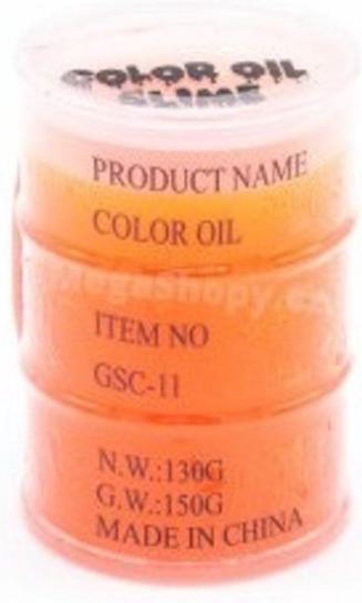 Olievat slime oil 8 cm oranje