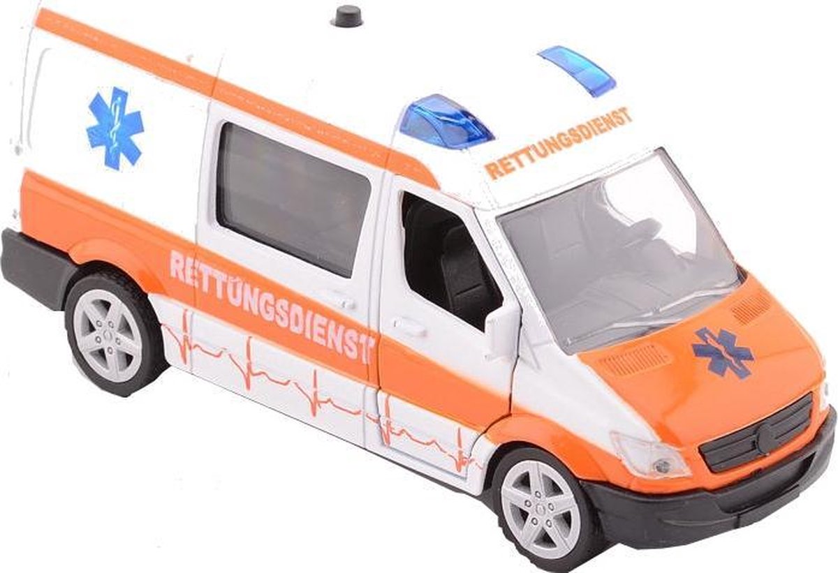 ambulance Super Cars met licht en geluid 17 cm