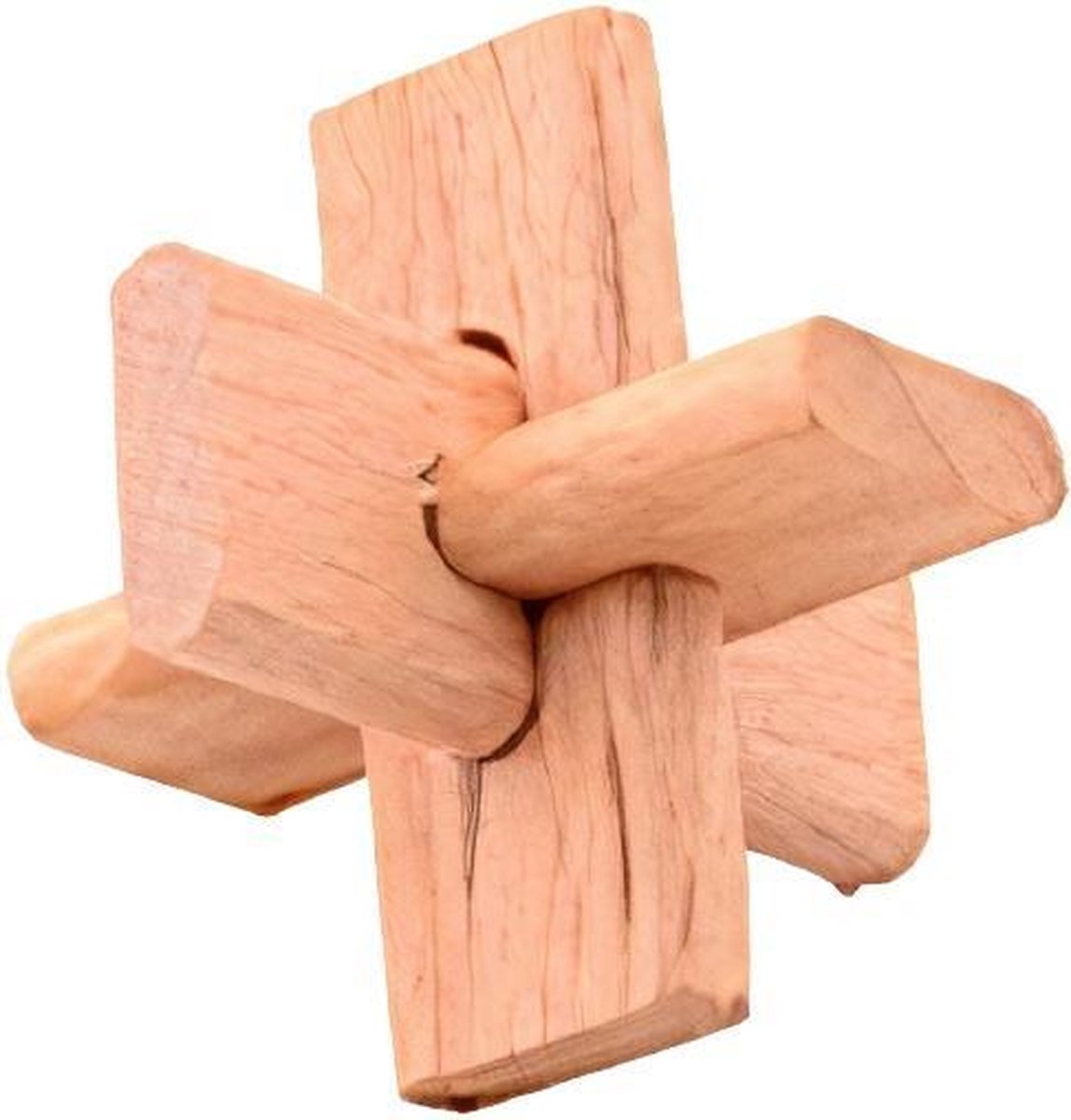 breinbreker puzzel J 4,5 cm hout bruin