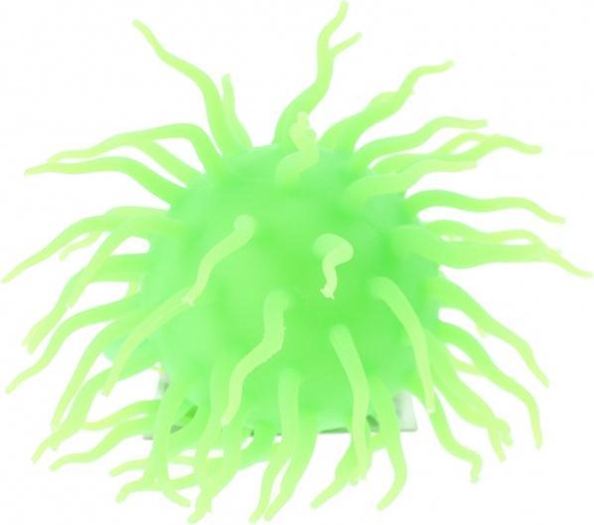 fluffy bal met licht junior 120 mm siliconen groen