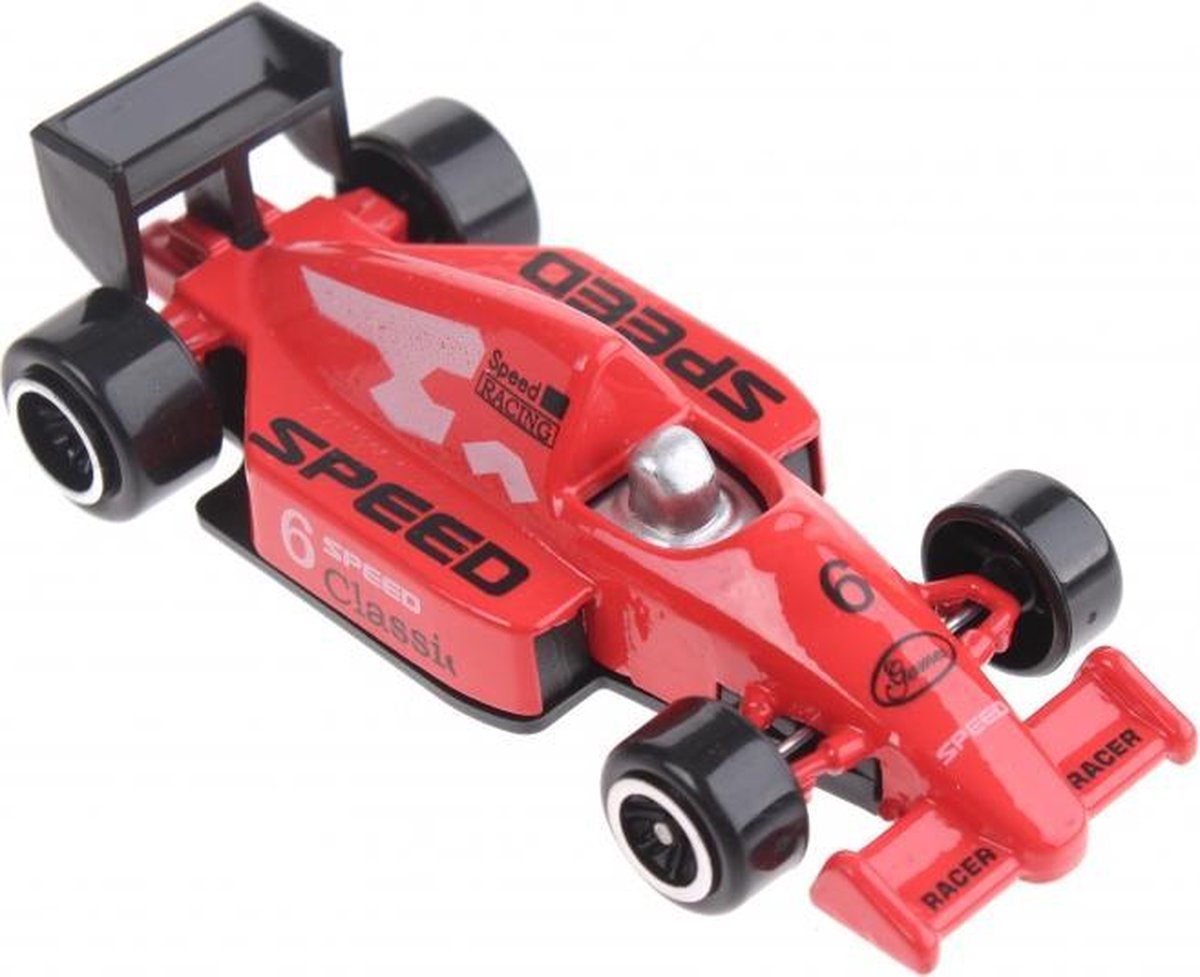 raceauto Speed 6 Classic rood 7,5 cm