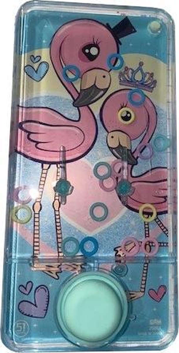 waterspel ringen Flamingo junior 6,5 x 13,5 cm blauw