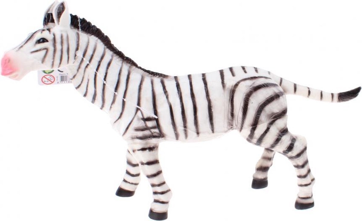 zebra Animal World 28 cm wit/zwart