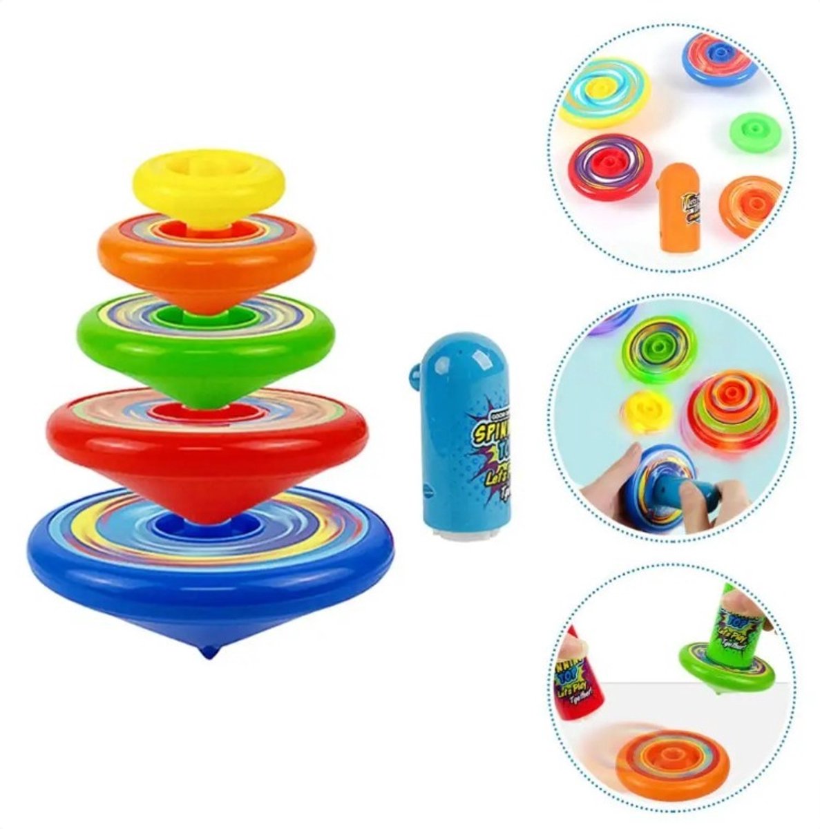   Stapelbare Gyro spin Set – Educatief Peuterspeelgoed voor Balans & Coördinatie, Gyroscoop Puzzel Speelgoed, Perfect voor Kinderfeestjes