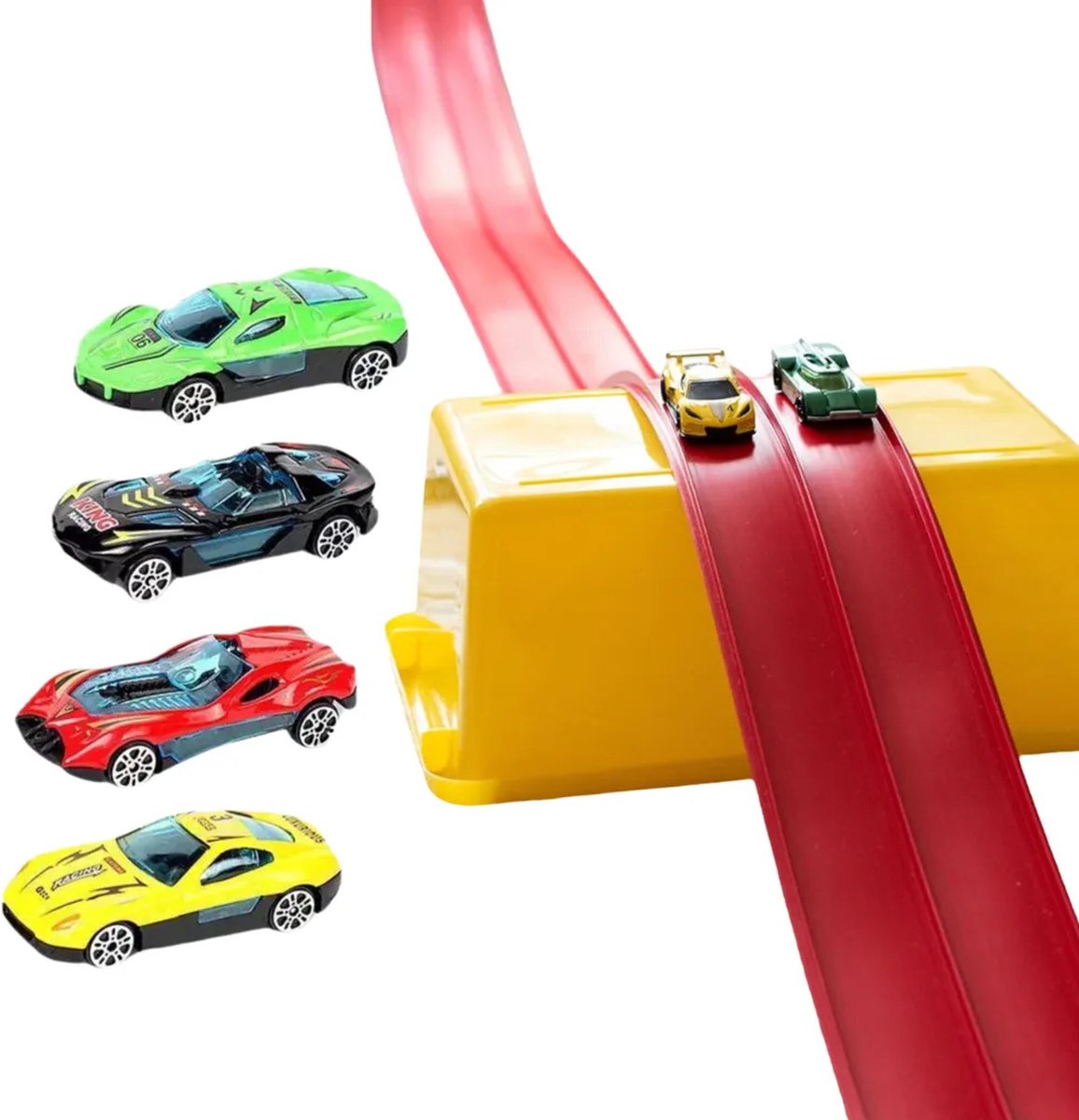   -   met 4  autos en Speelgoed Vrachtwagen - Speelgoedauto - Speelgoed Auto - TURBOCAR4