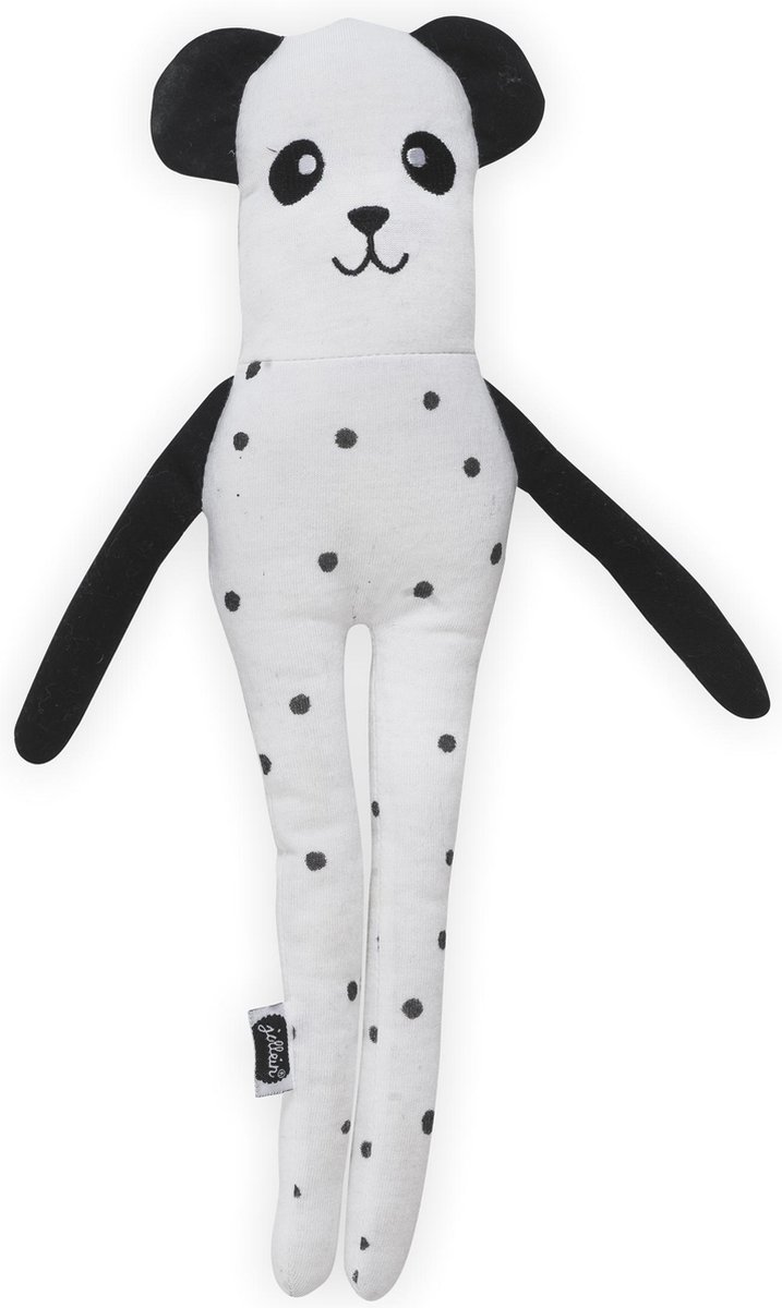 Jollein Knuffel Panda Softy - Black & White