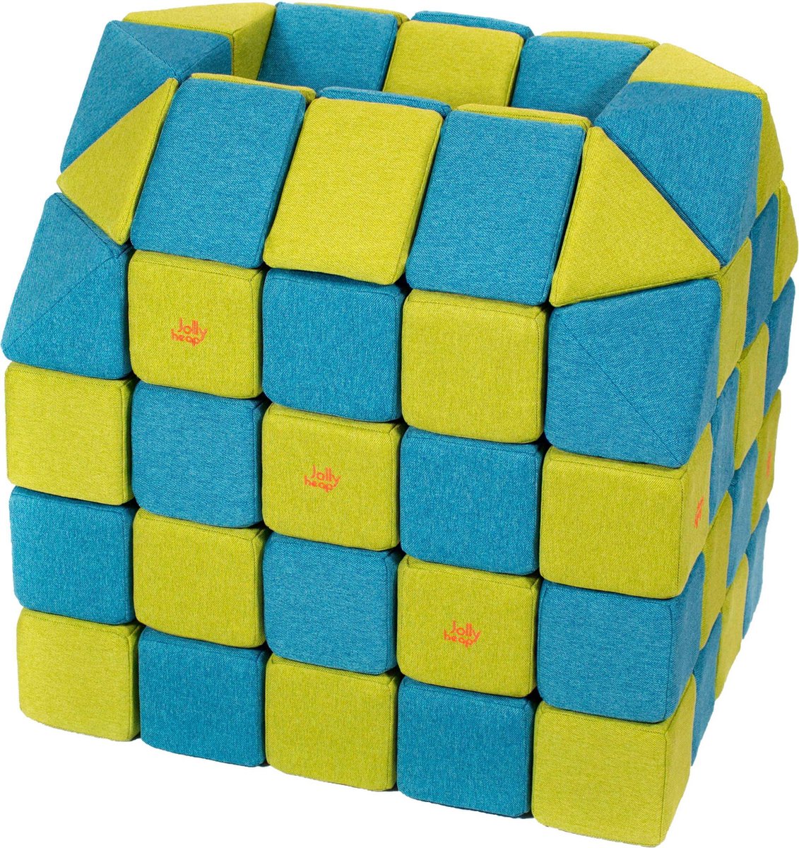 Magnetische blokken JollyHeap® - Magnetic blocks - blokken - educatief speelgoed - blauw/groen