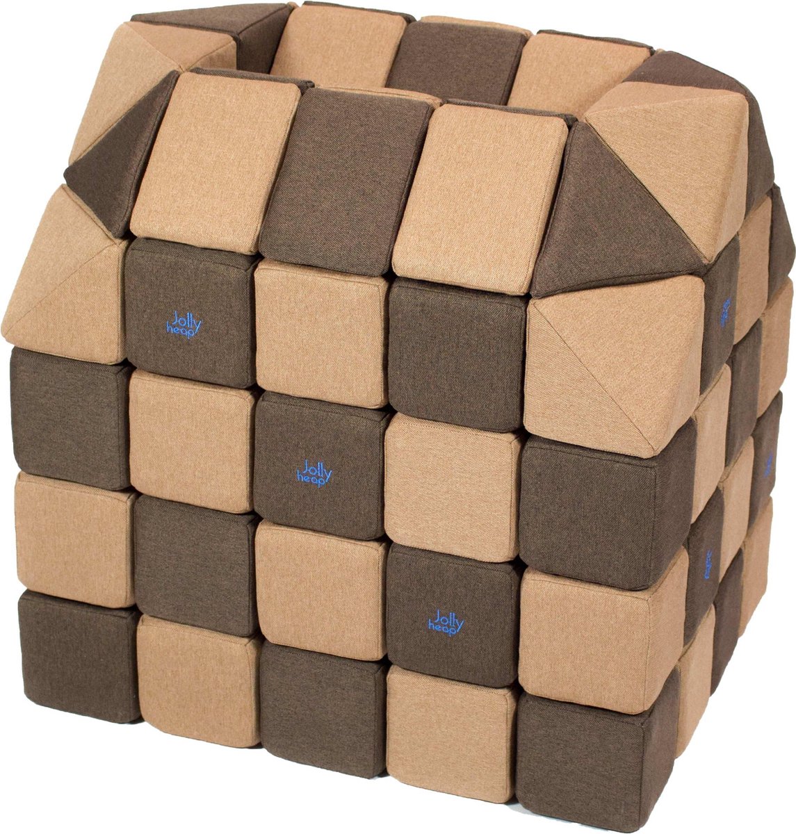 Magnetische blokken JollyHeap® - Magnetic blocks - blokken - educatief speelgoed - bruin/beige