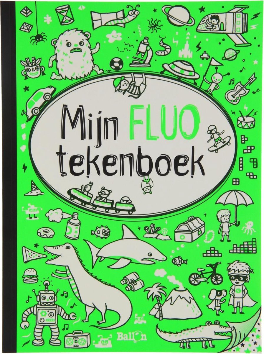 Mijn Fluo Tekenboek Groen