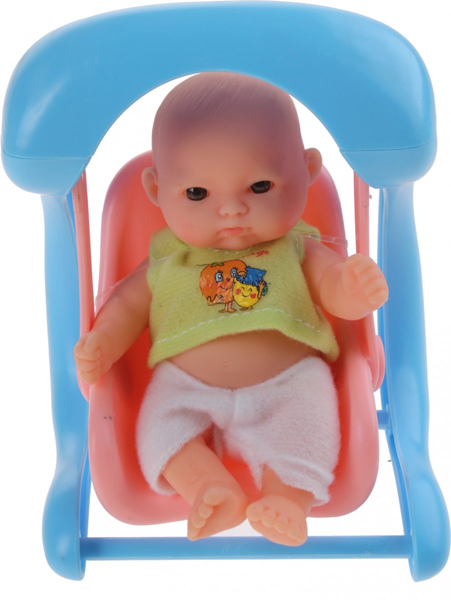 Jonotoys Babypopje Met Schommel 14 Cm