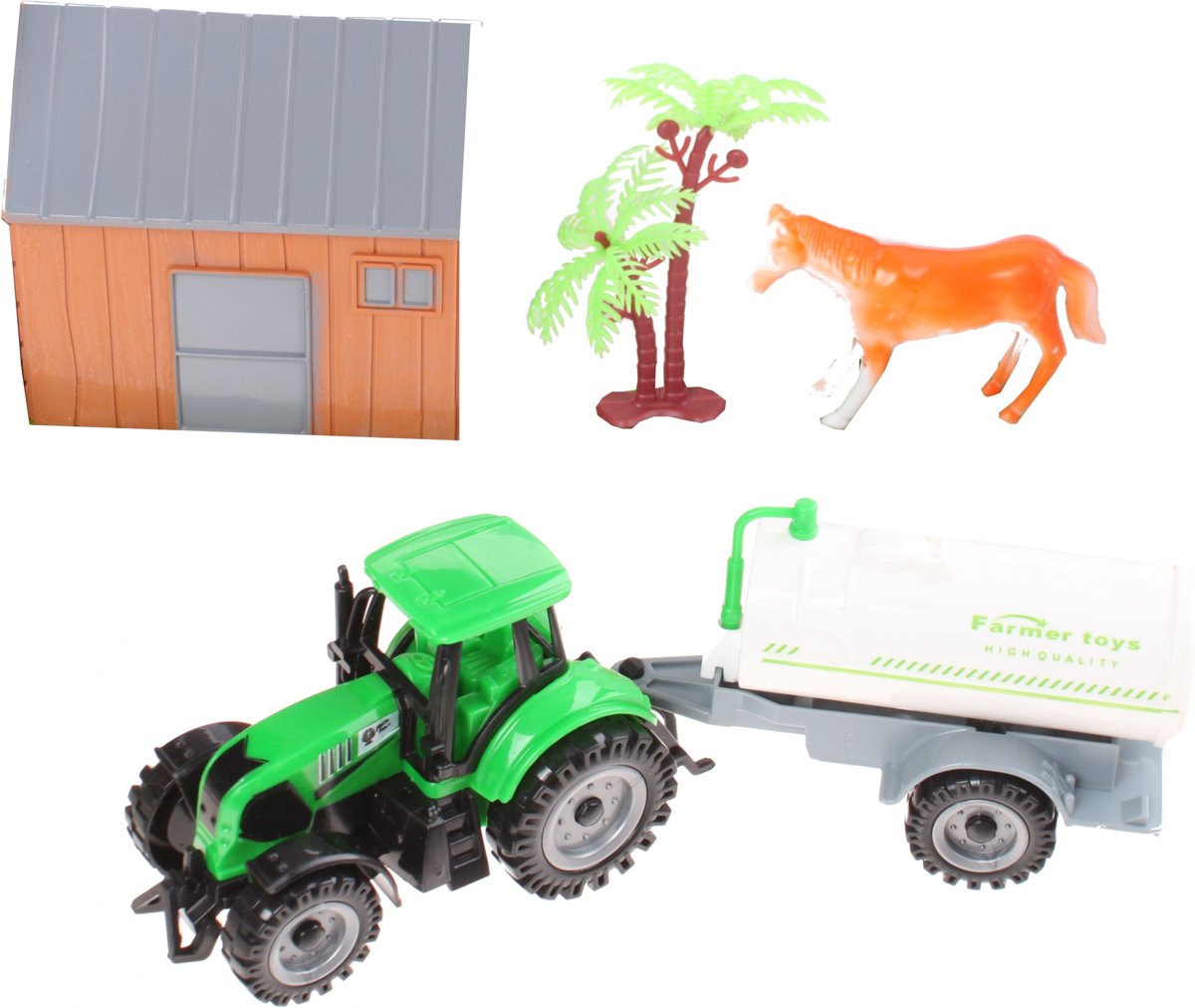 Jonotoys Boerderij Speelset 5-delig 18 Cm Paard