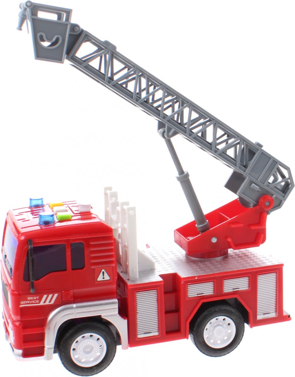 Jonotoys Brandweerauto Firefighter Jongens 18 Cm Rood/grijs